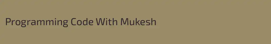 Programming Code With Mukesh